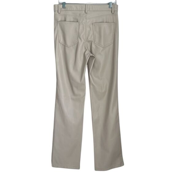 ZARA Women’s Faux Leather Pants Beige/Cream Size 6US - Picture 3 of 12